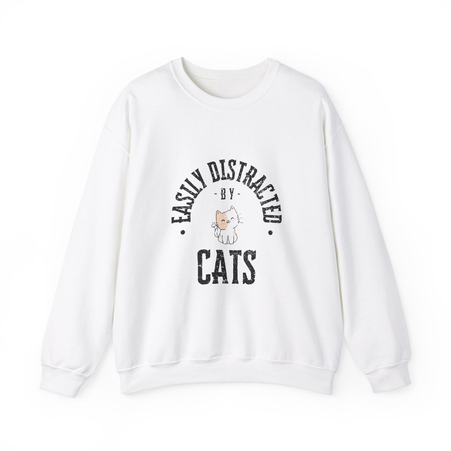 Easily Distracted By Cats Crewneck Sweatshirt