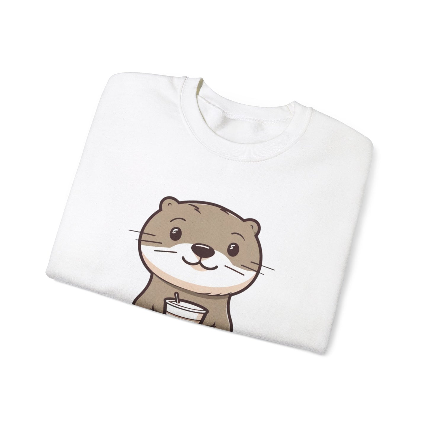 Otter and Coffee Crewneck Sweatshirt