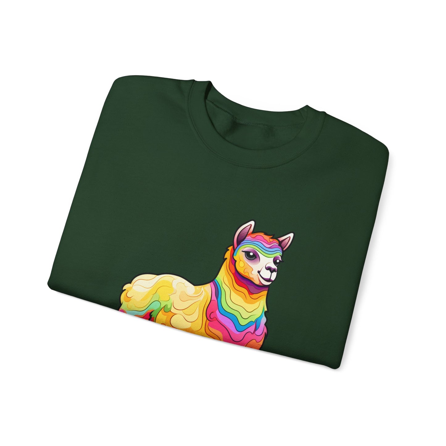 Colorful Llama Crewneck Sweatshirt