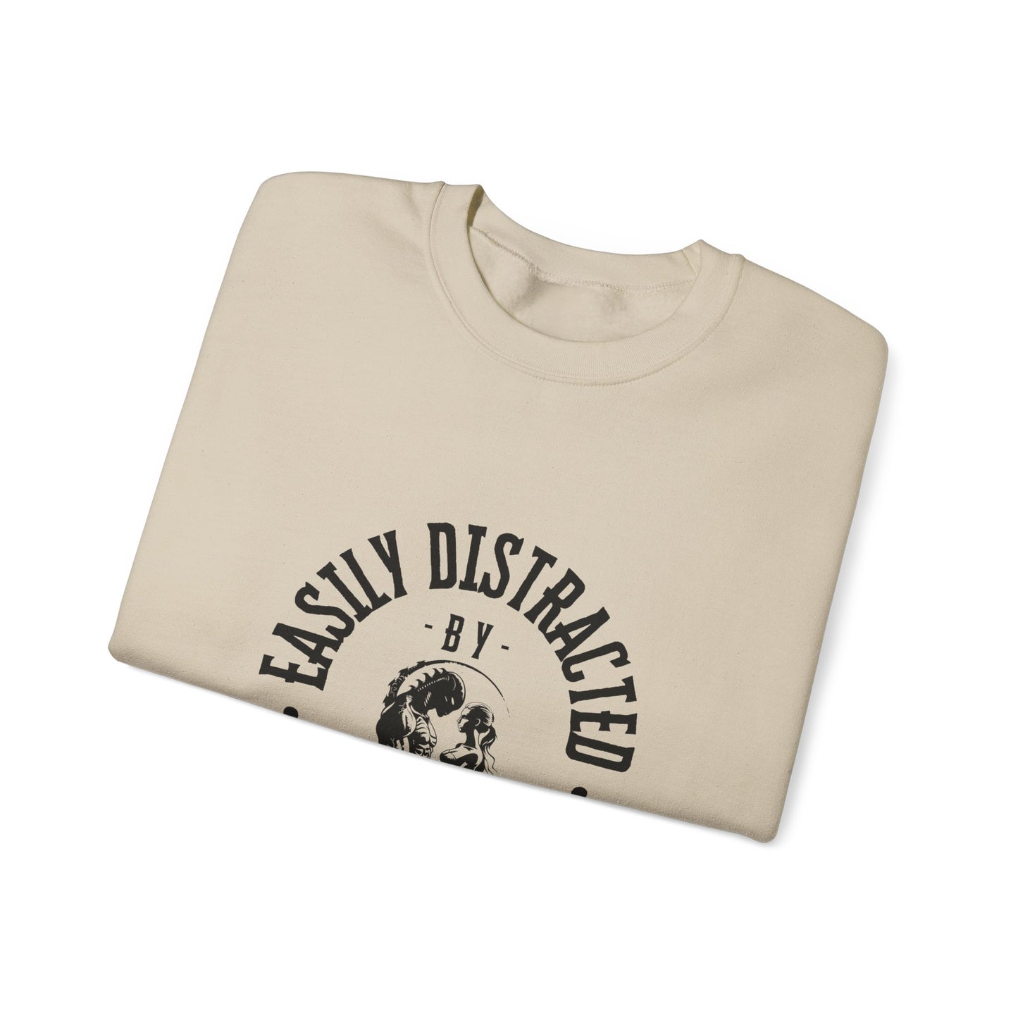 Easily Distracted By Science Fiction Romance Crewneck Sweatshirt