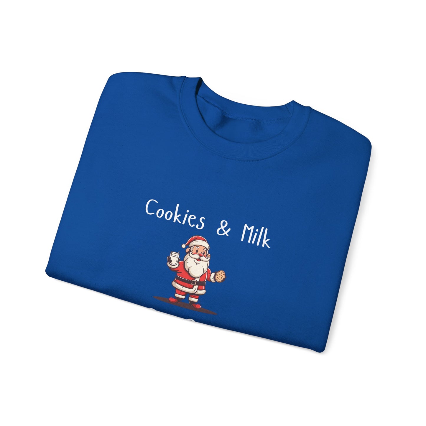 Cookies and Milk Santa Crewneck Sweatshirt