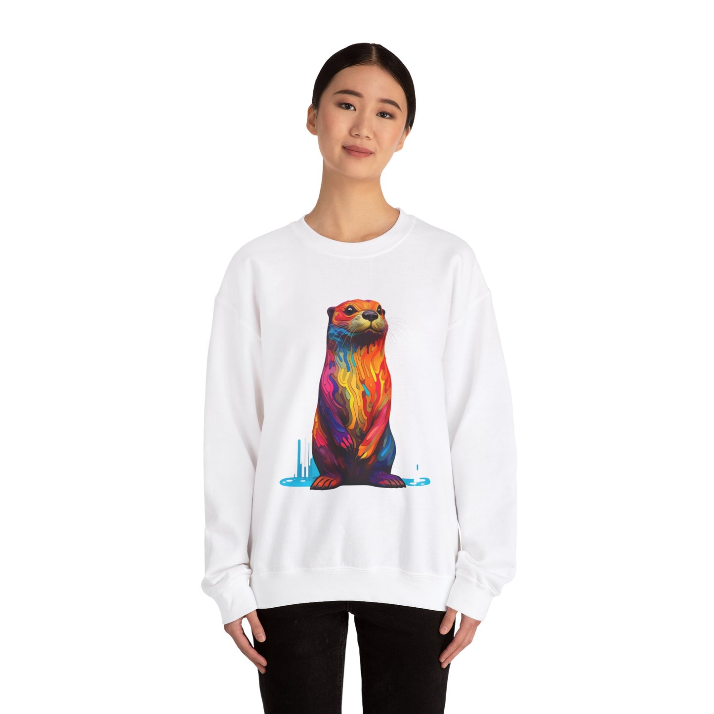 Colorful Otter Crewneck Sweatshirt