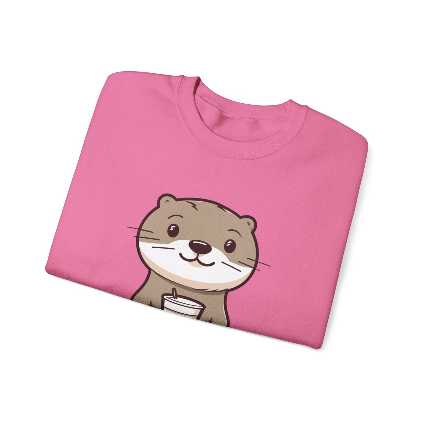 Otter and Coffee Crewneck Sweatshirt