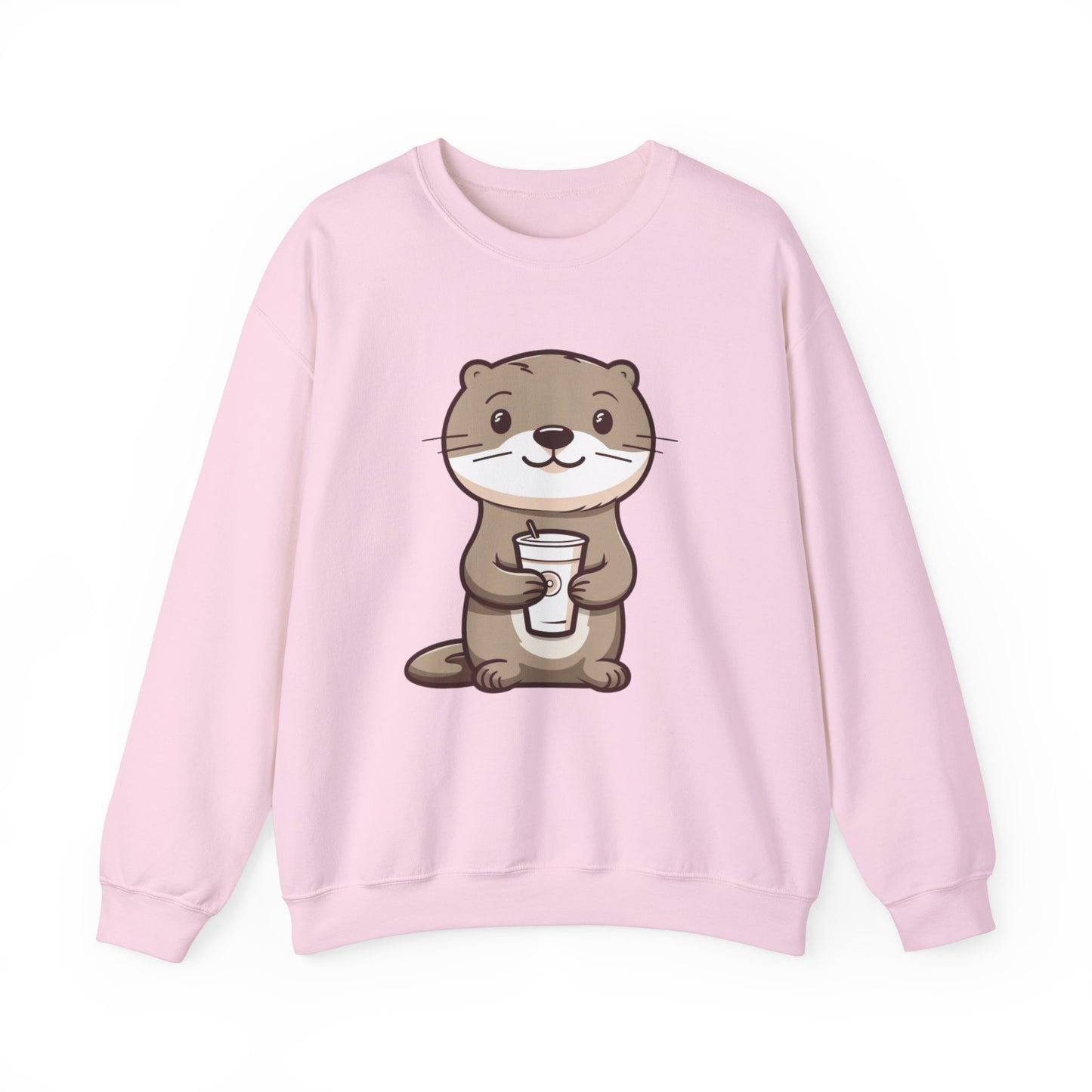 Otter and Coffee Crewneck Sweatshirt