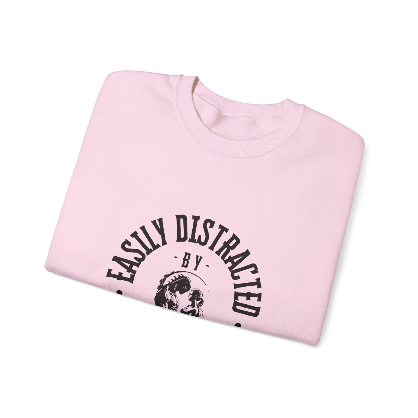 Easily Distracted By Science Fiction Romance Crewneck Sweatshirt
