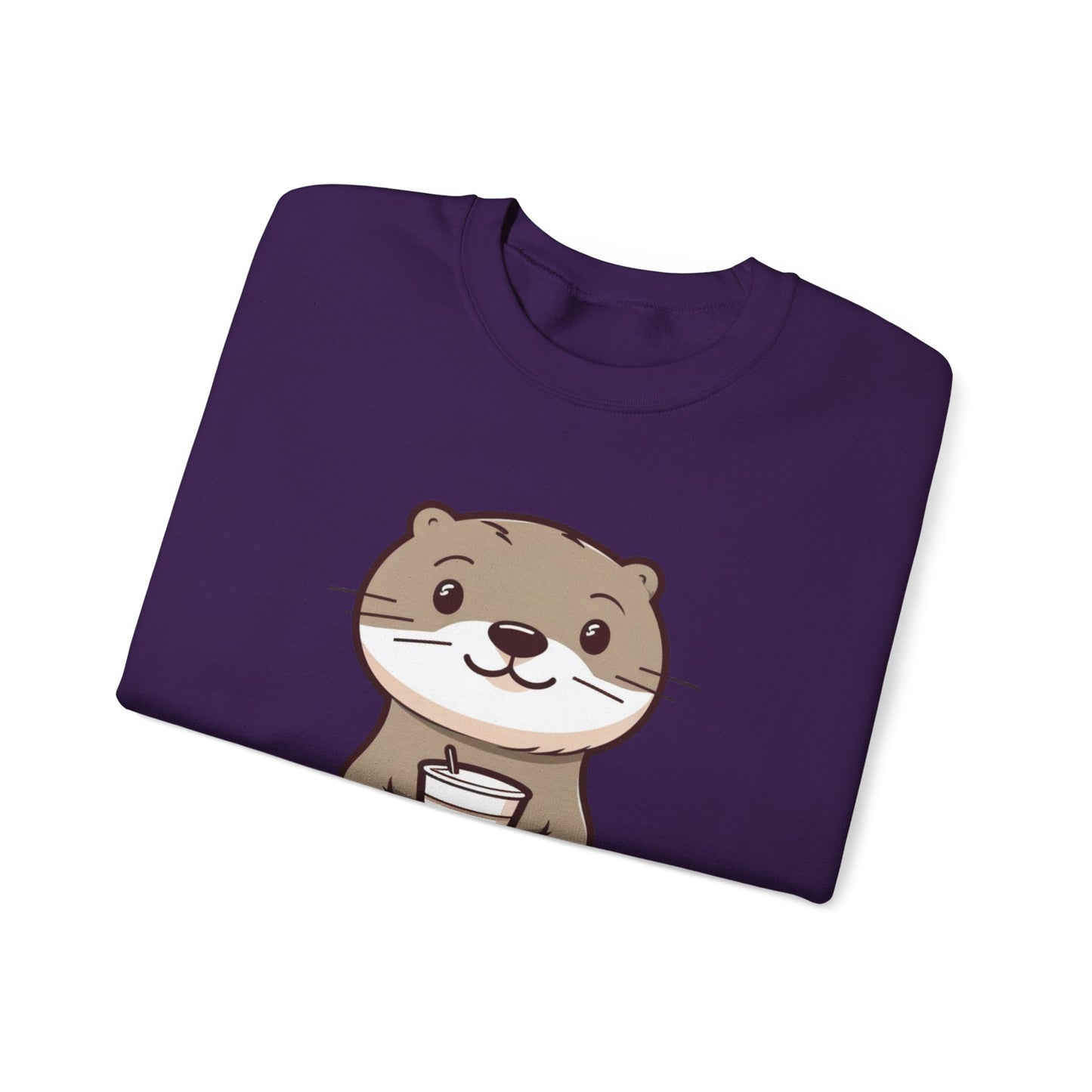 Otter and Coffee Crewneck Sweatshirt