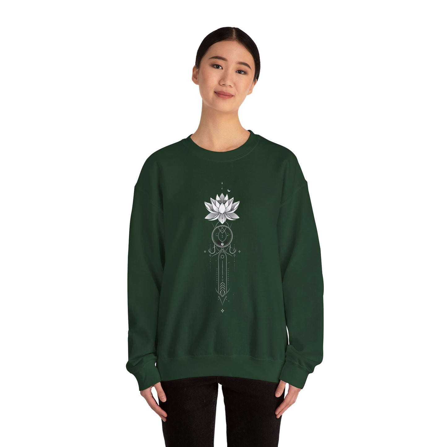 Lotus Unalome Crewneck Sweatshirt