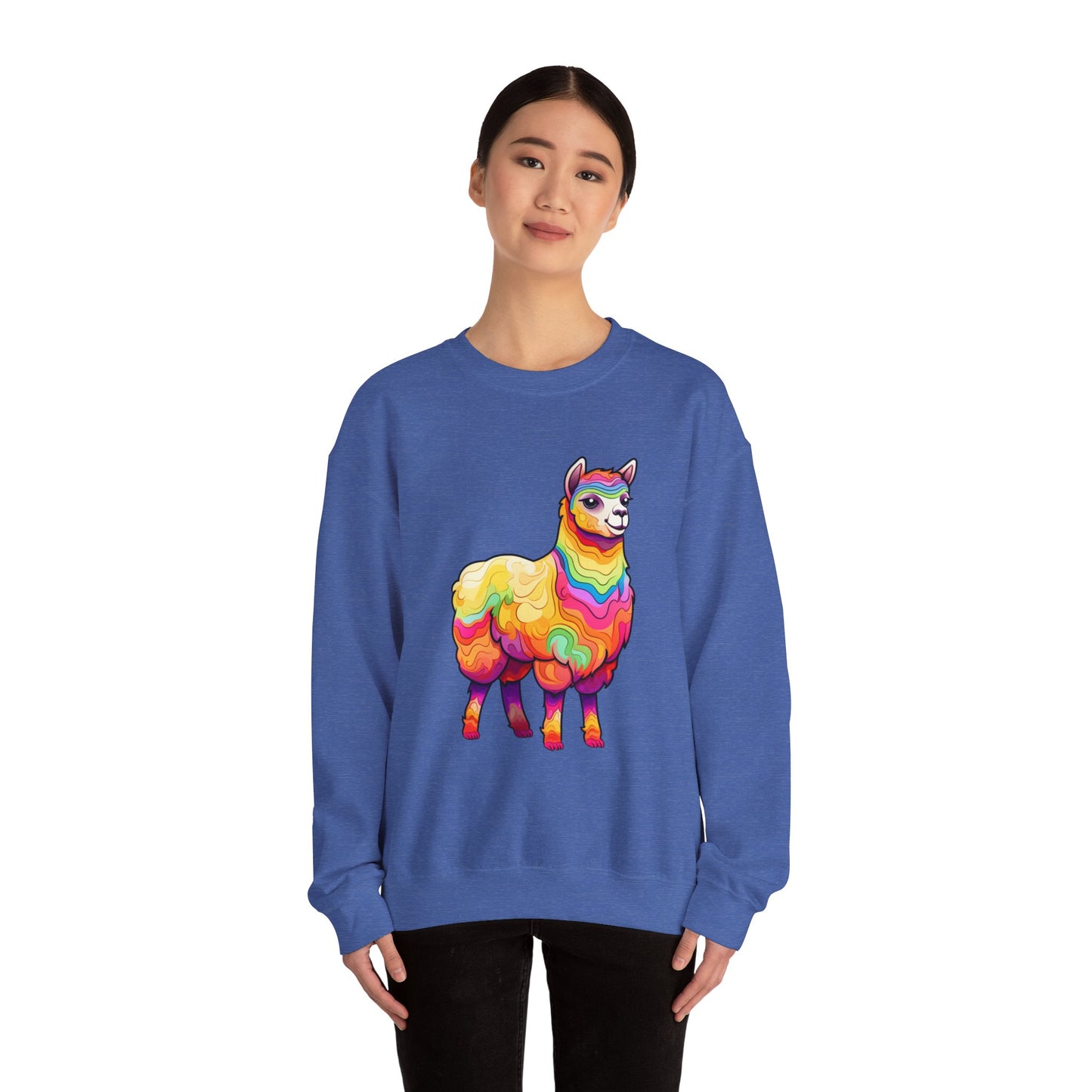 Colorful Llama Crewneck Sweatshirt