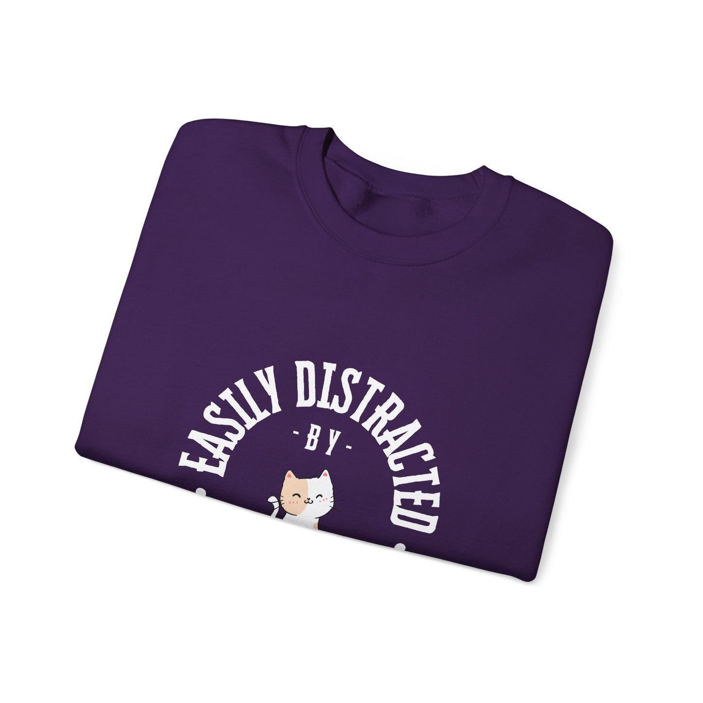 Easily Distracted By Cats Crewneck Sweatshirt