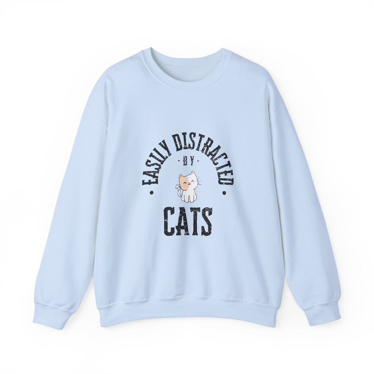 Easily Distracted By Cats Crewneck Sweatshirt