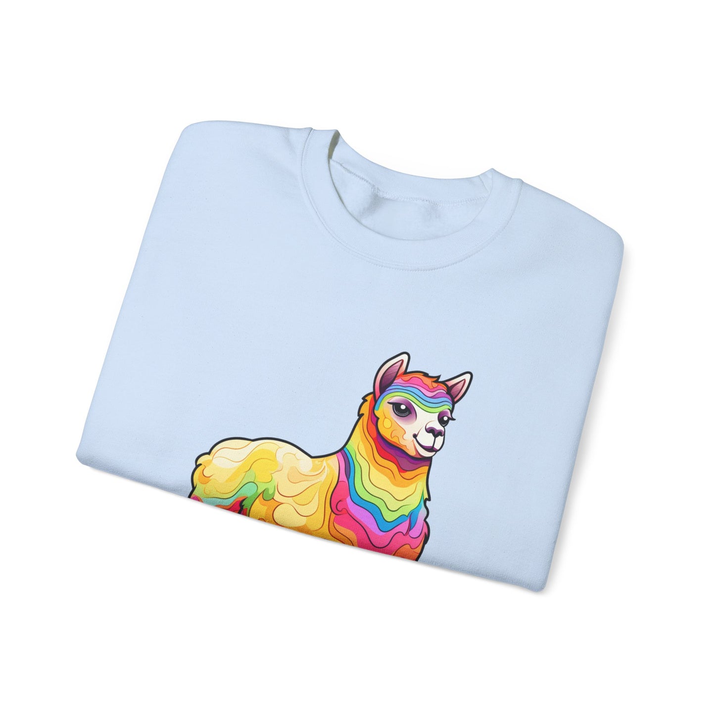 Colorful Llama Crewneck Sweatshirt