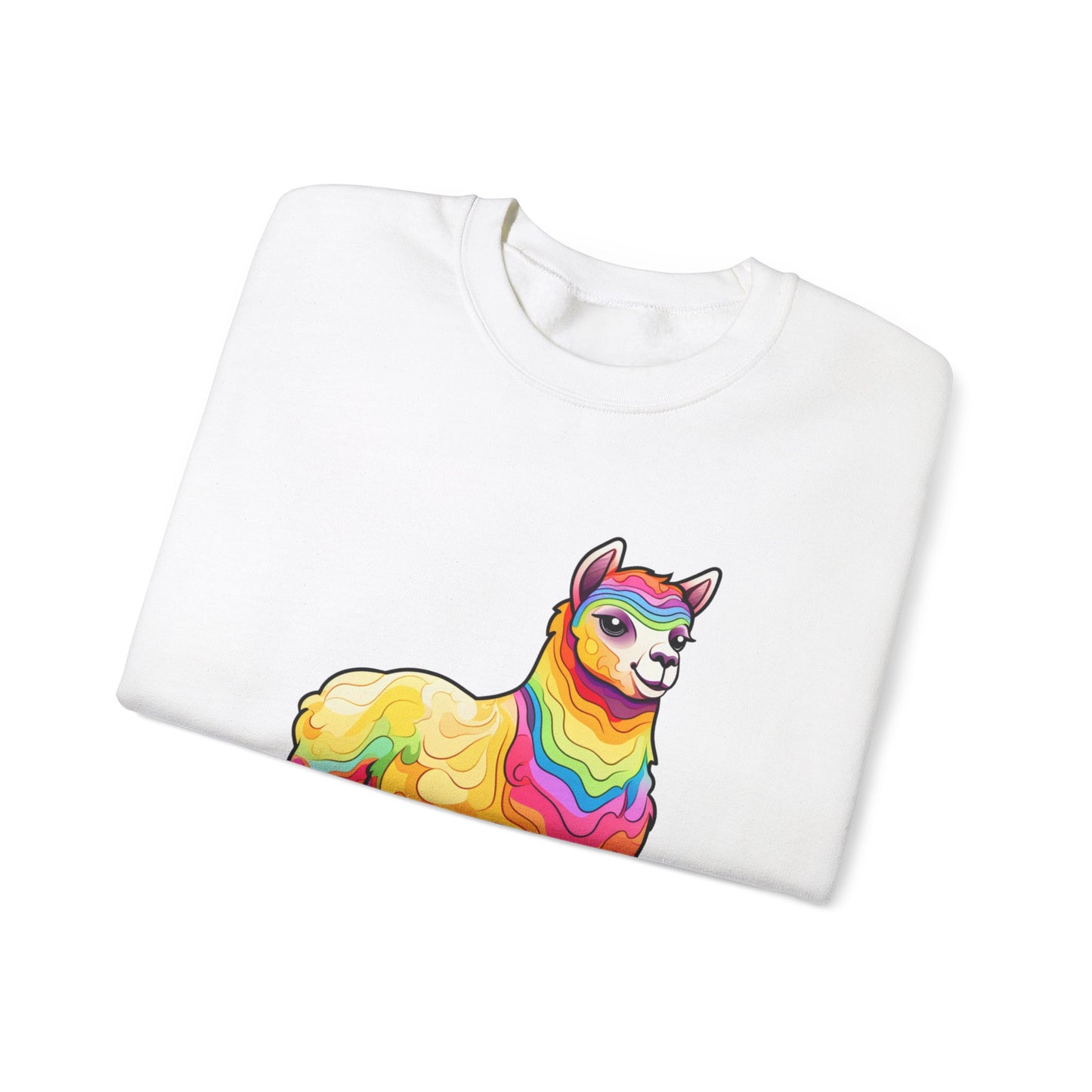 Colorful Llama Crewneck Sweatshirt