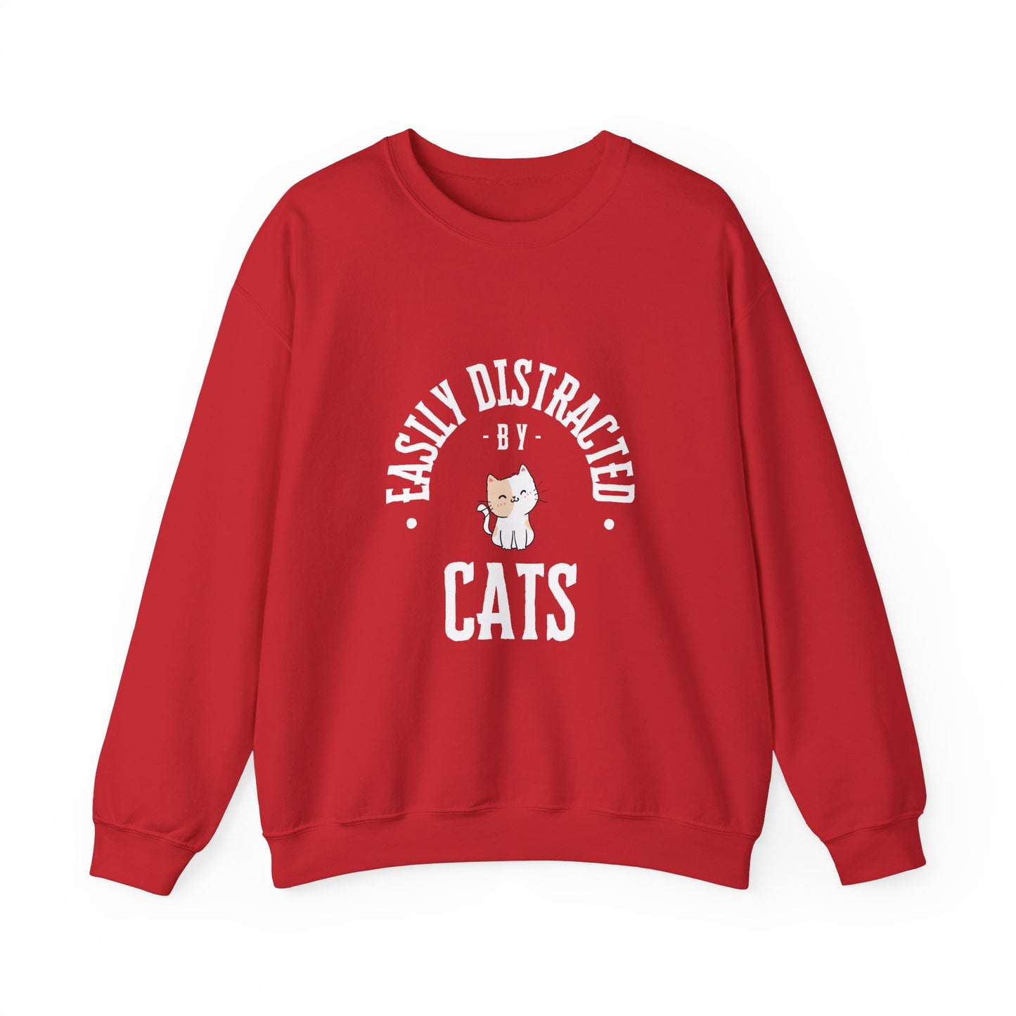 Easily Distracted By Cats Crewneck Sweatshirt