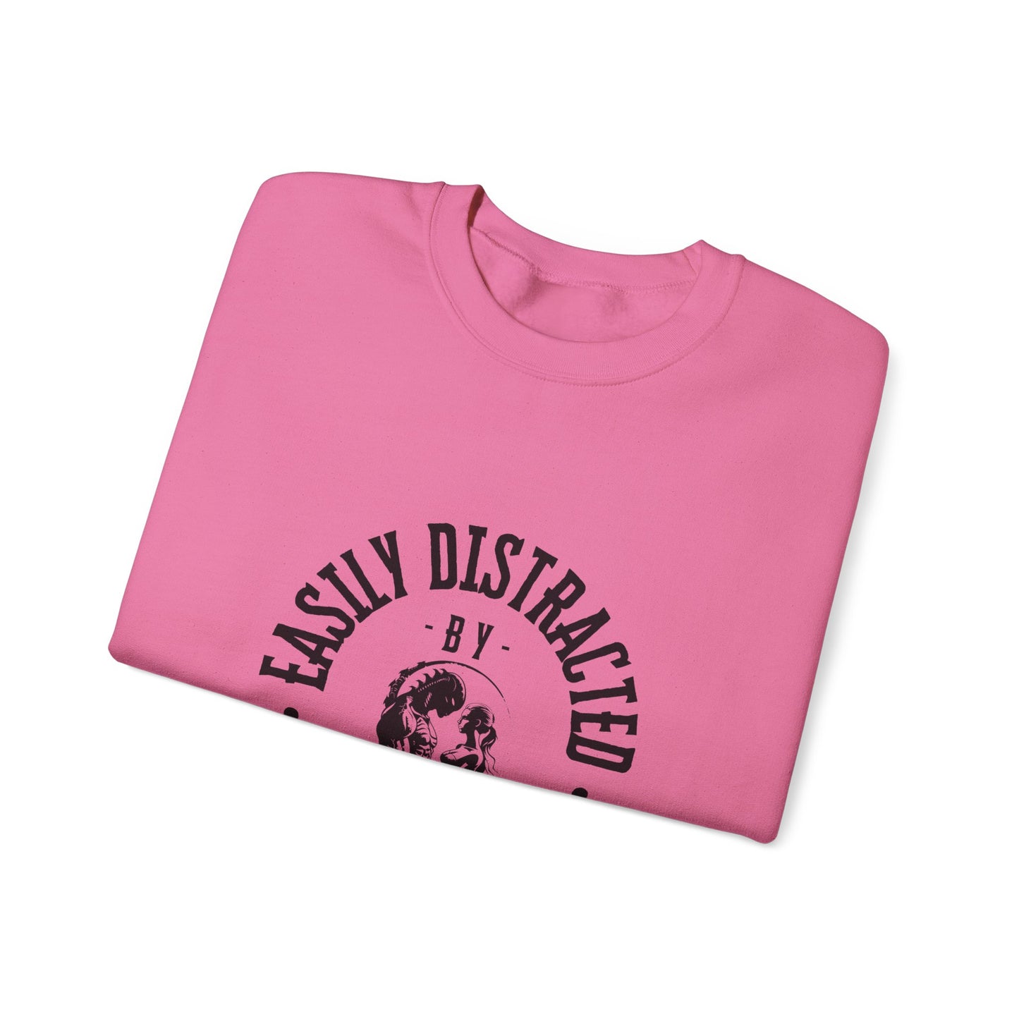 Easily Distracted By Science Fiction Romance Crewneck Sweatshirt