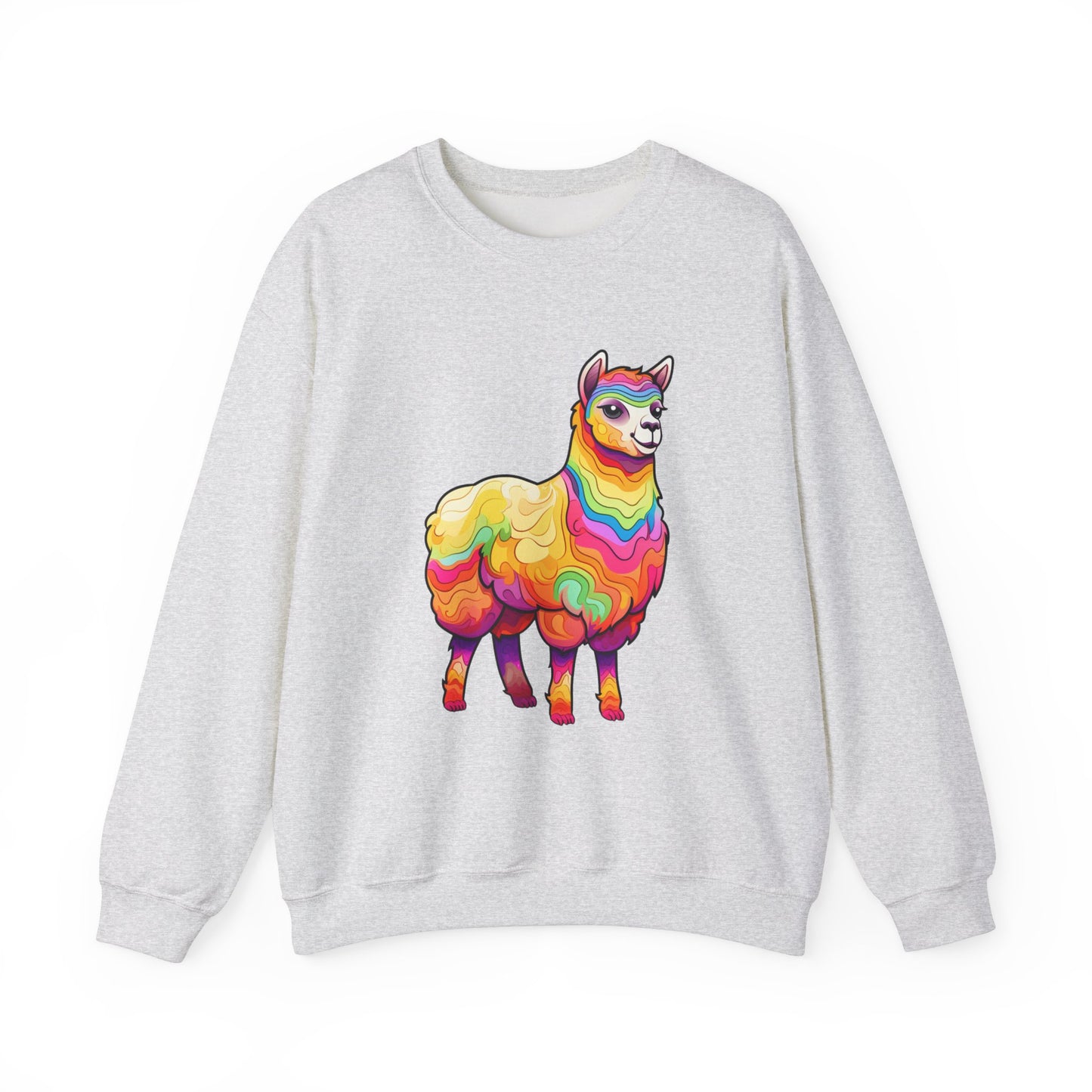 Colorful Llama Crewneck Sweatshirt