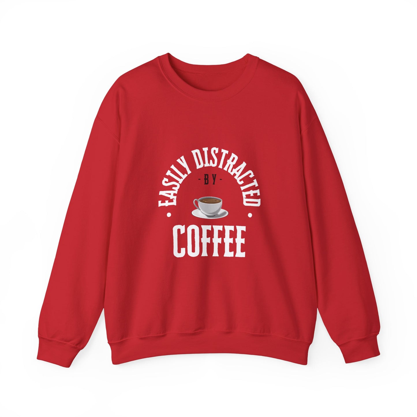 Easily Distracted By Coffee Crewneck Sweatshirt