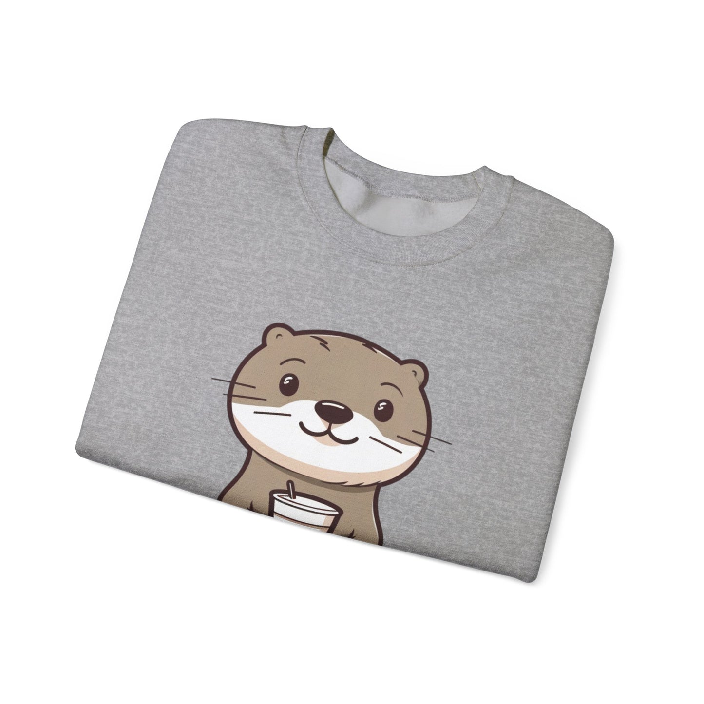 Otter and Coffee Crewneck Sweatshirt