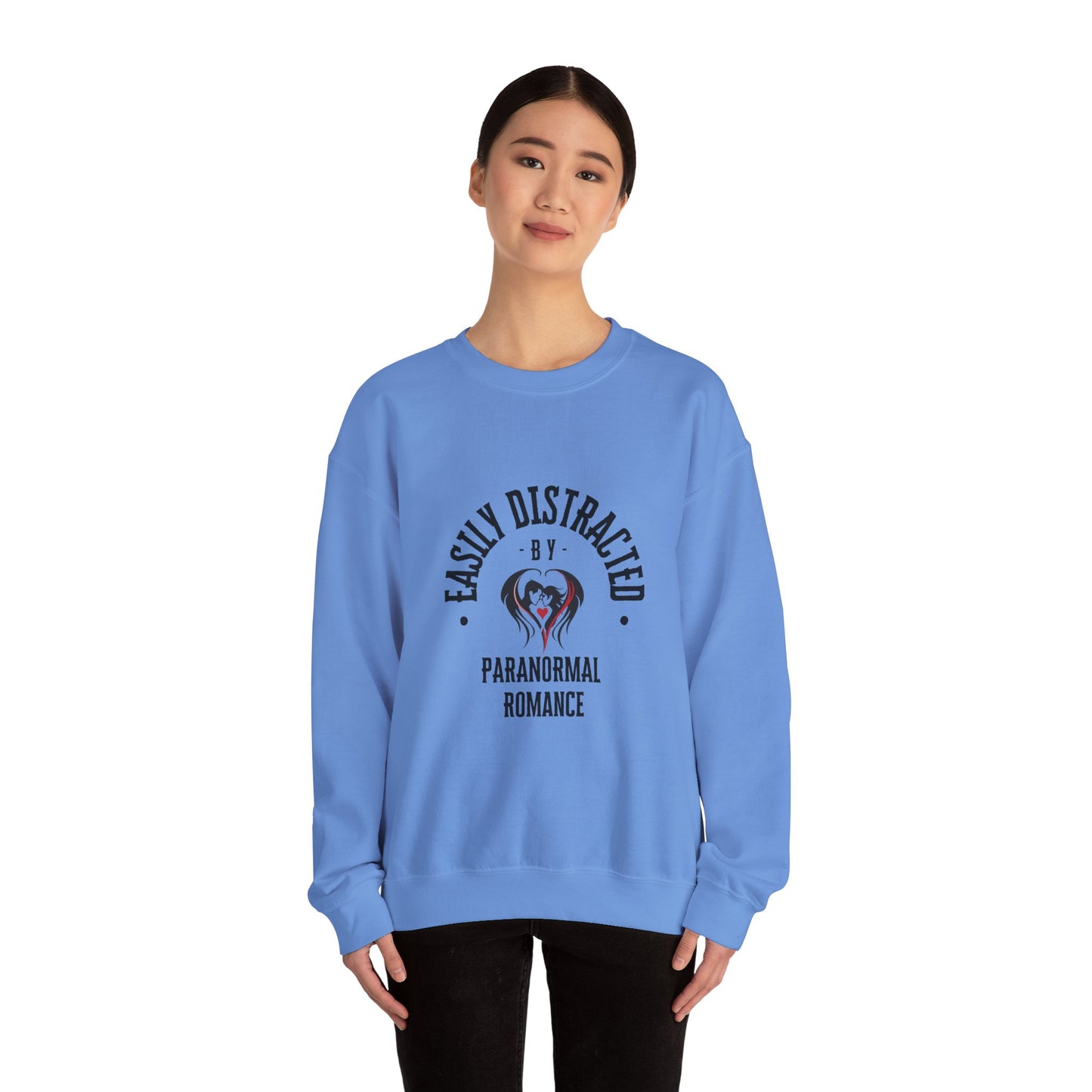 Easily Distracted By Parnormal Romance Crewneck Sweatshirt
