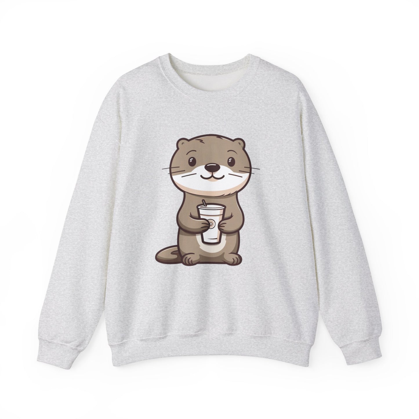Otter and Coffee Crewneck Sweatshirt