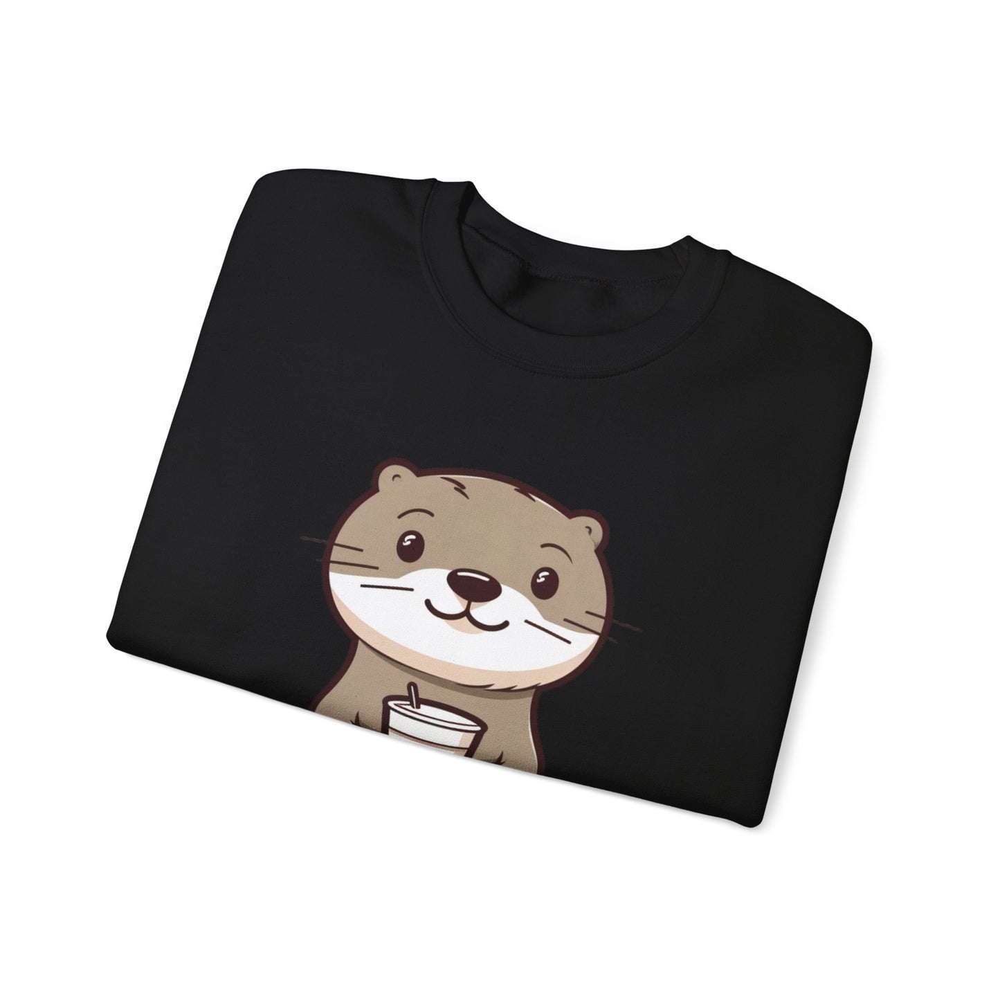 Otter and Coffee Crewneck Sweatshirt