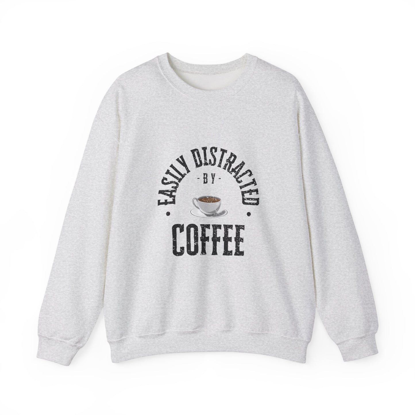 Easily Distracted By Coffee Crewneck Sweatshirt