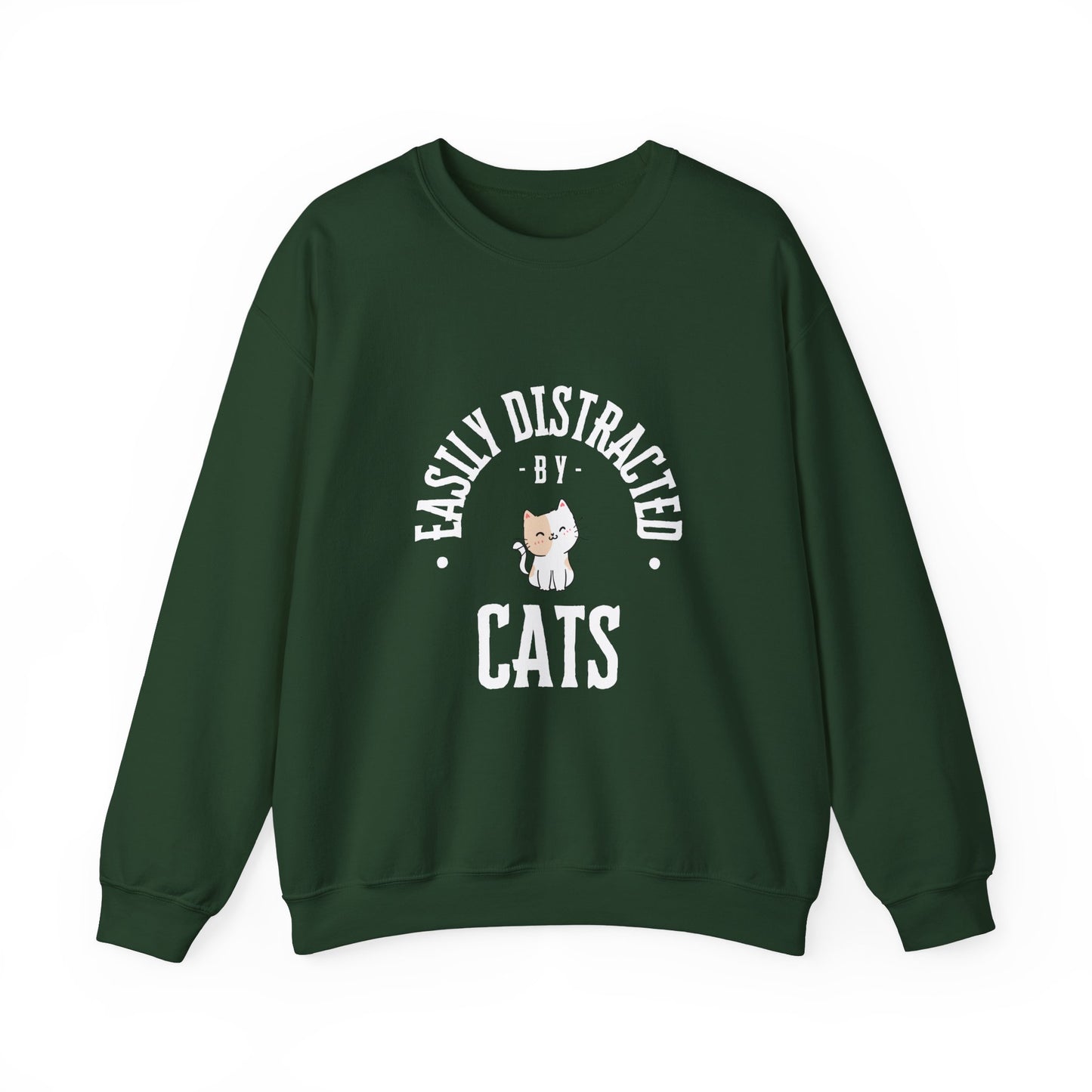 Easily Distracted By Cats Crewneck Sweatshirt