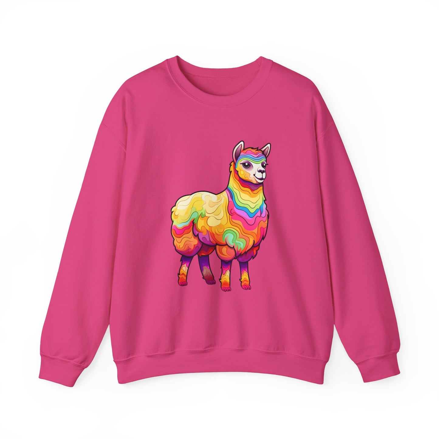 Colorful Llama Crewneck Sweatshirt