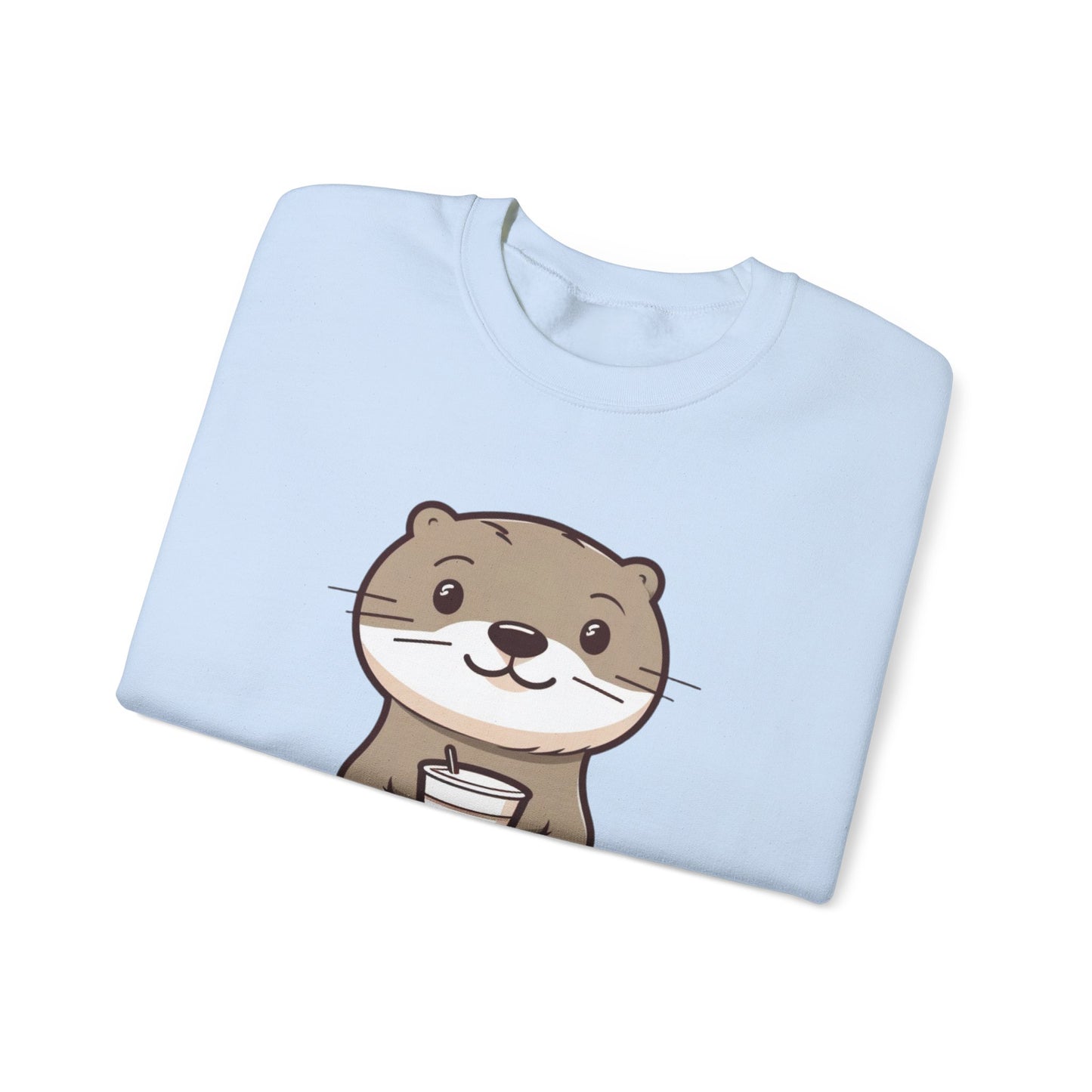Otter and Coffee Crewneck Sweatshirt
