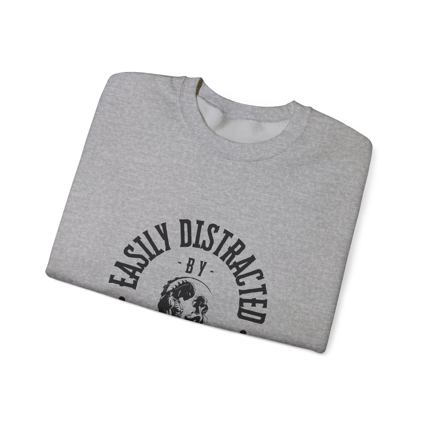 Easily Distracted By Science Fiction Romance Crewneck Sweatshirt