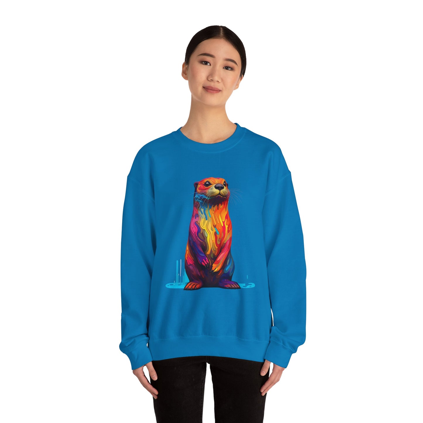 Colorful Otter Crewneck Sweatshirt
