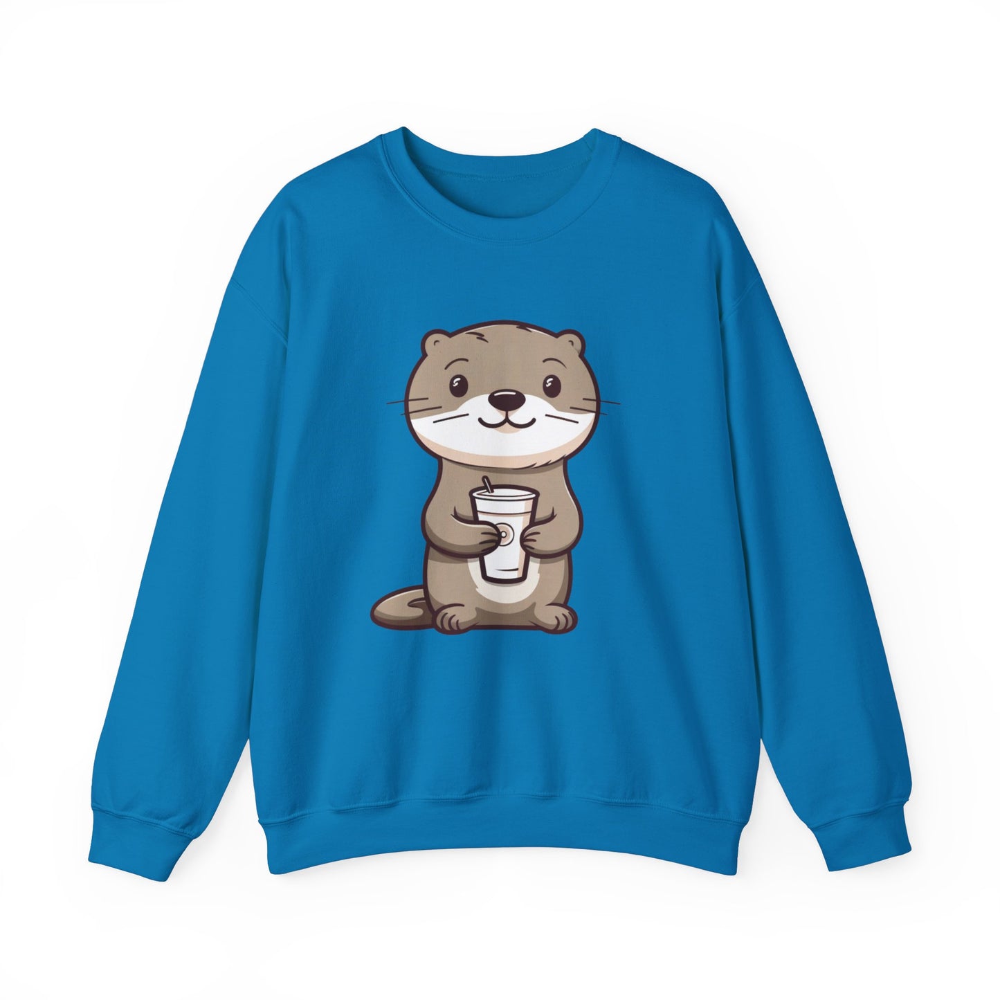 Otter and Coffee Crewneck Sweatshirt