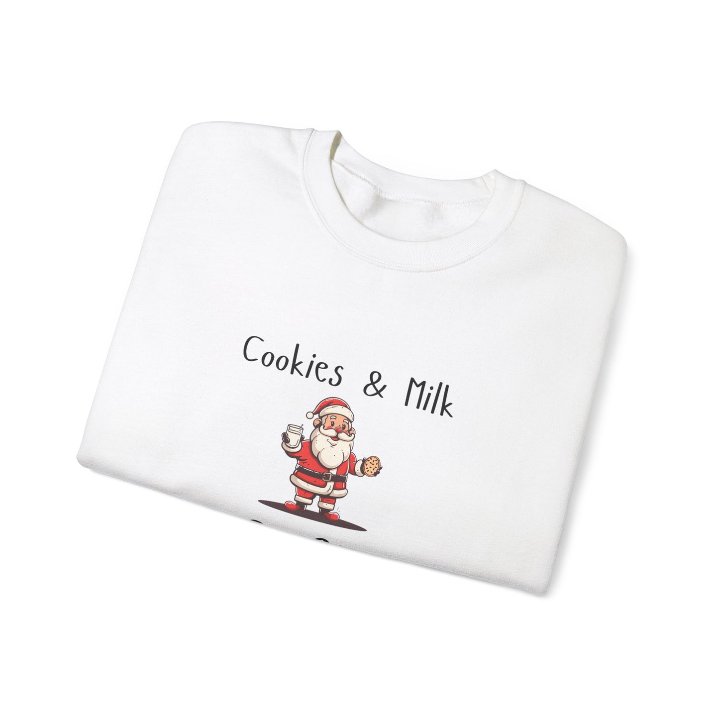 Cookies and Milk Santa Crewneck Sweatshirt