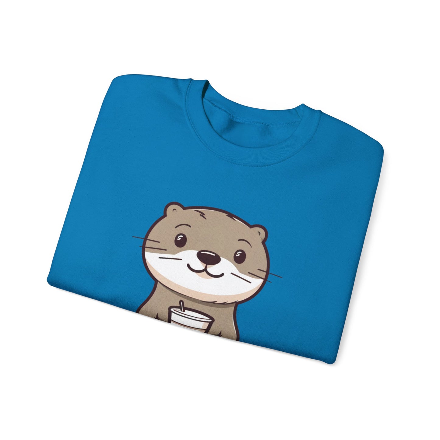 Otter and Coffee Crewneck Sweatshirt