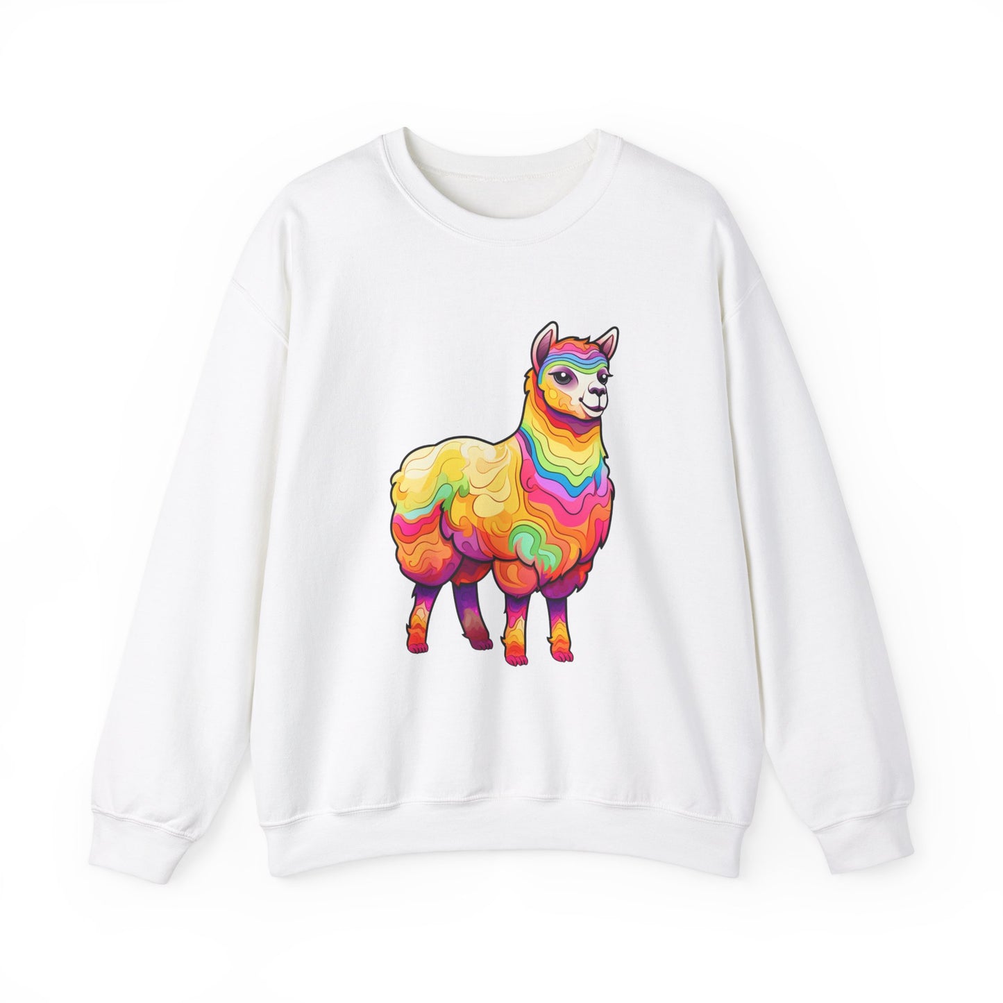 Colorful Llama Crewneck Sweatshirt