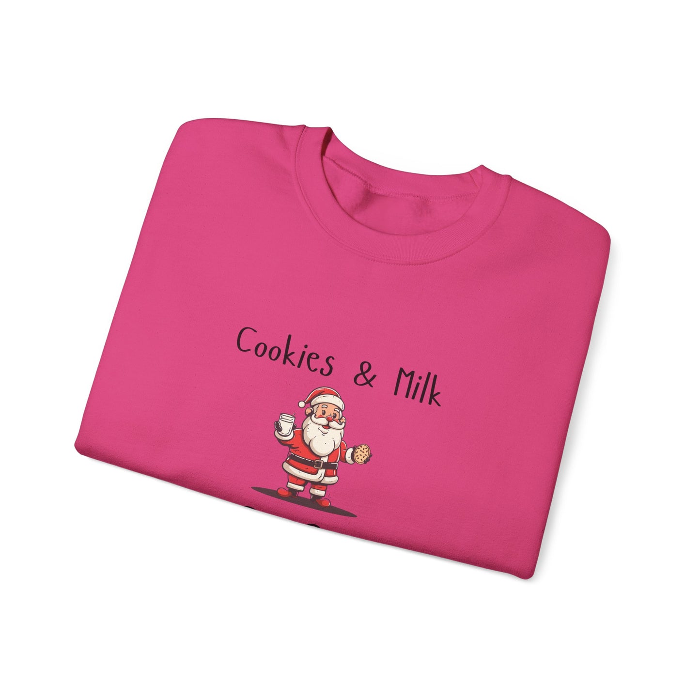 Cookies and Milk Santa Crewneck Sweatshirt