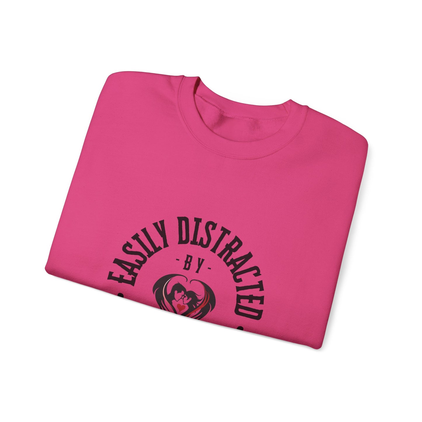 Easily Distracted By Parnormal Romance Crewneck Sweatshirt