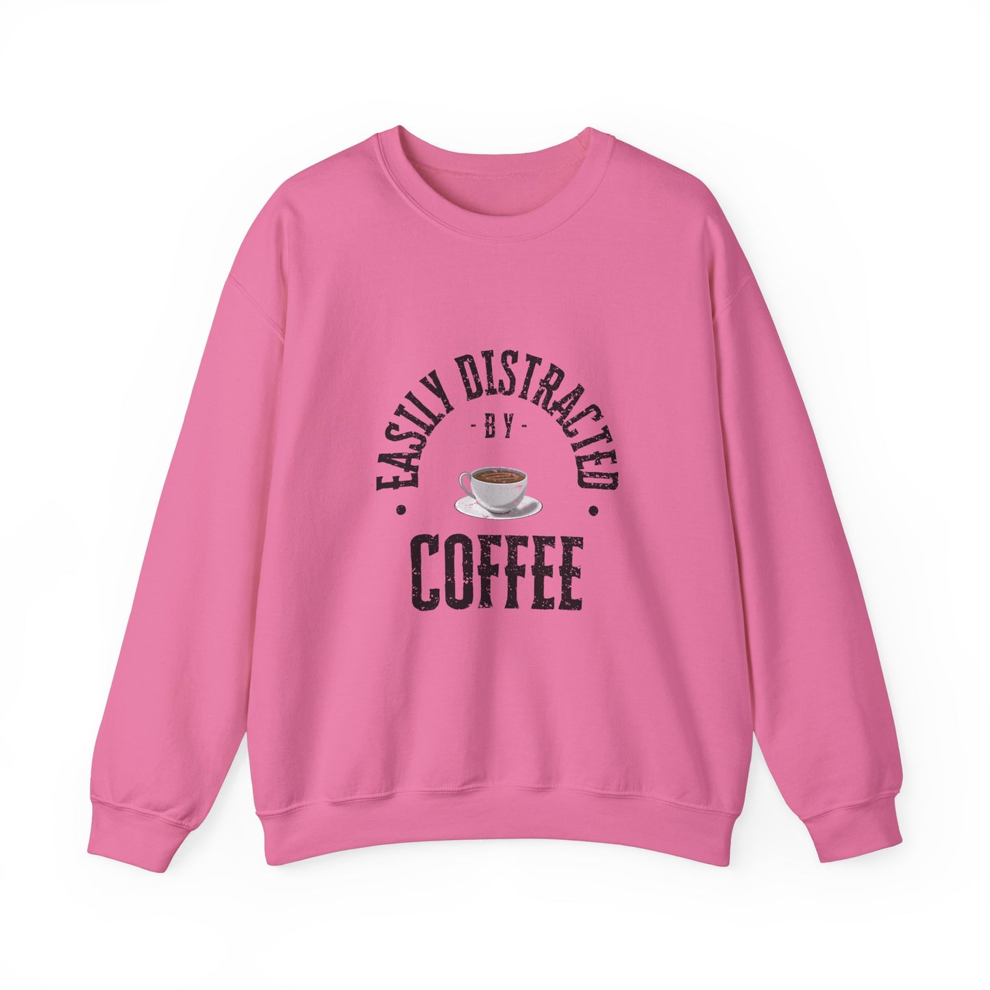 Easily Distracted By Coffee Crewneck Sweatshirt