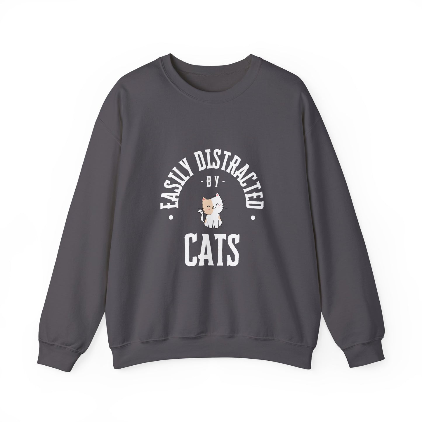 Easily Distracted By Cats Crewneck Sweatshirt
