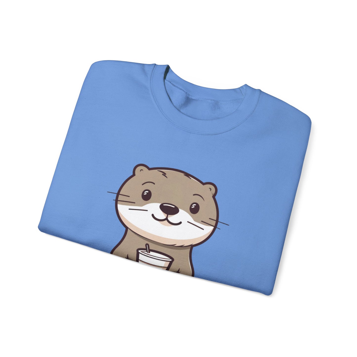 Otter and Coffee Crewneck Sweatshirt