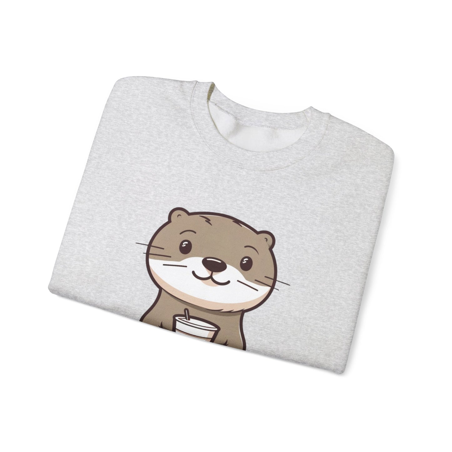 Otter and Coffee Crewneck Sweatshirt