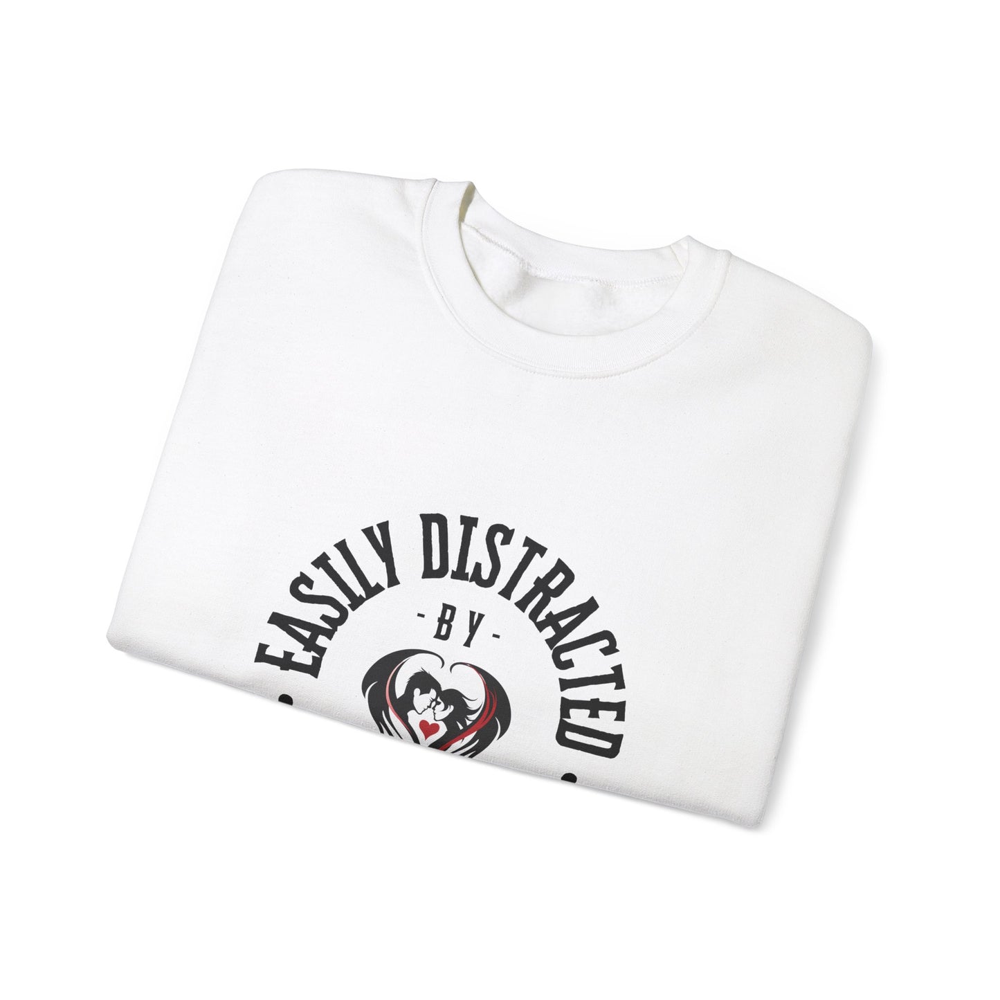 Easily Distracted By Parnormal Romance Crewneck Sweatshirt