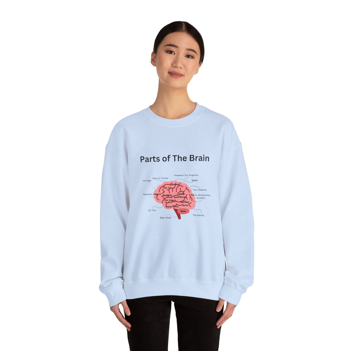 Parts of The Brain Crewneck Sweatshirt
