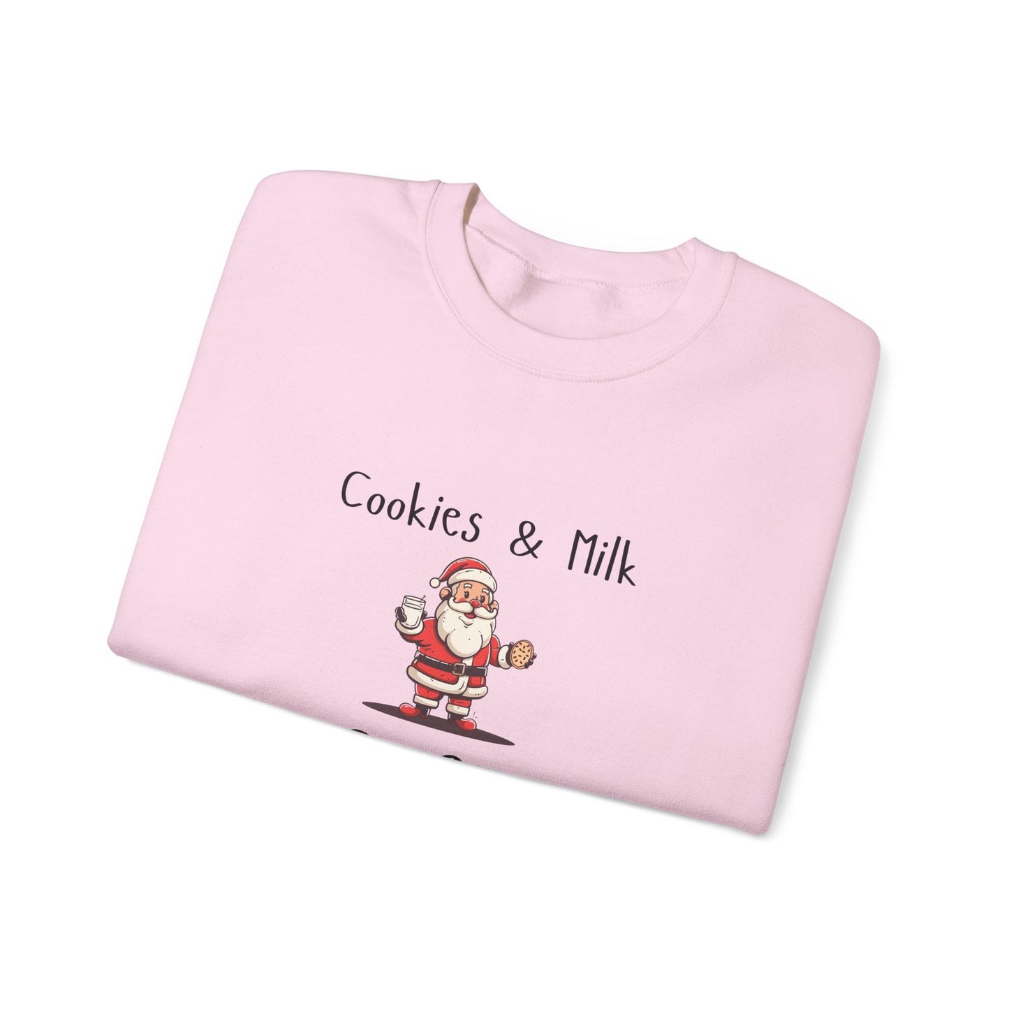 Cookies and Milk Santa Crewneck Sweatshirt