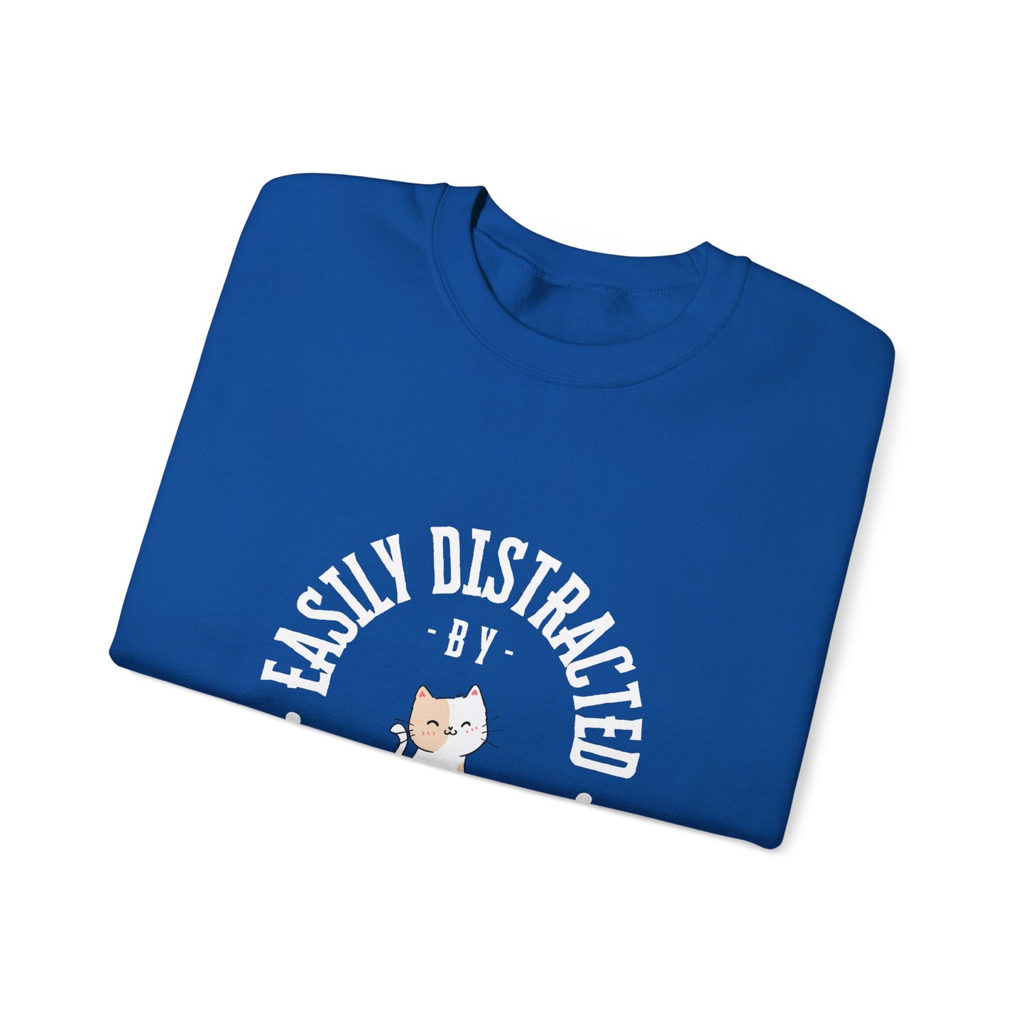 Easily Distracted By Cats Crewneck Sweatshirt