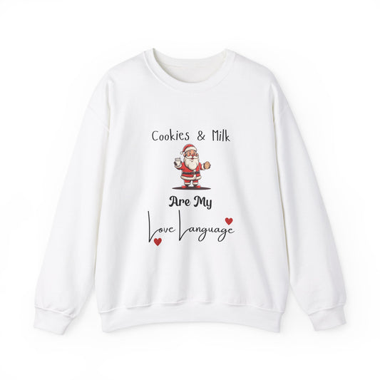 Cookies and Milk Santa Crewneck Sweatshirt
