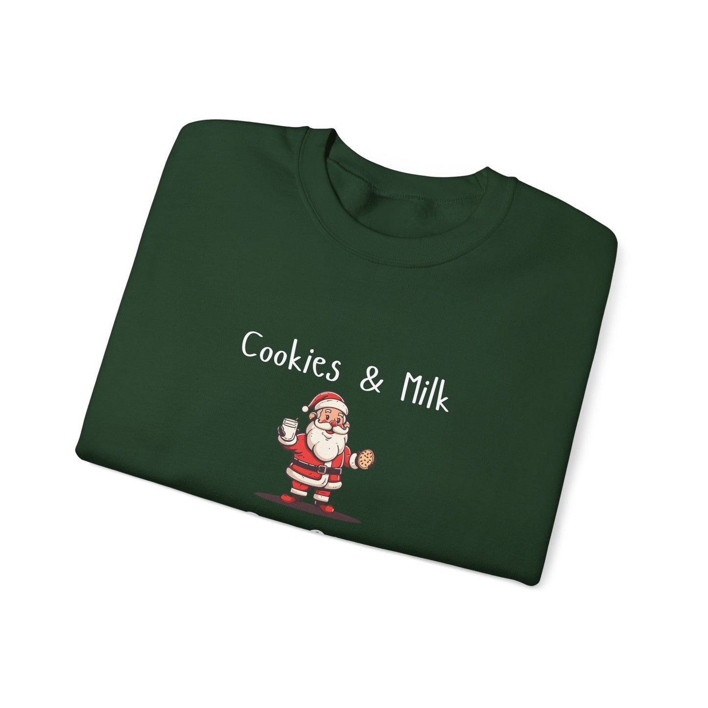 Cookies and Milk Santa Crewneck Sweatshirt