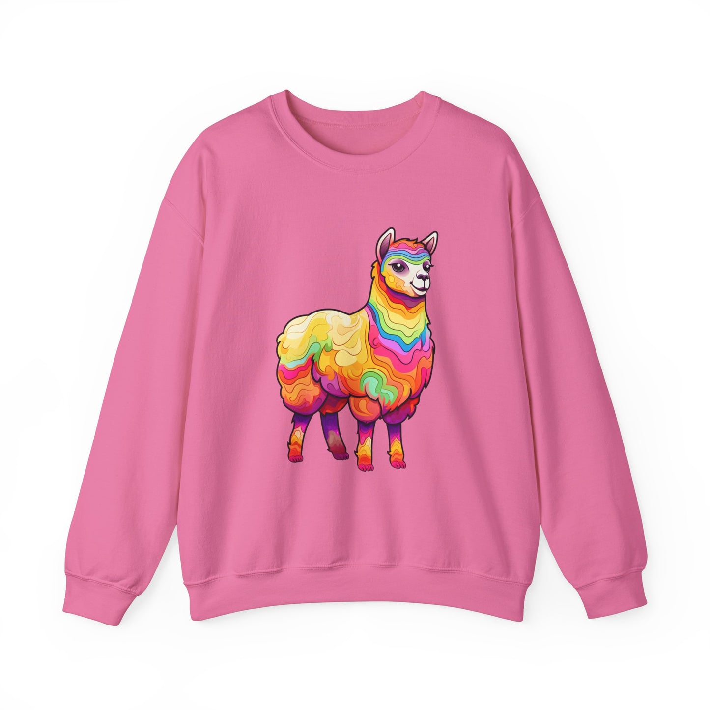 Colorful Llama Crewneck Sweatshirt