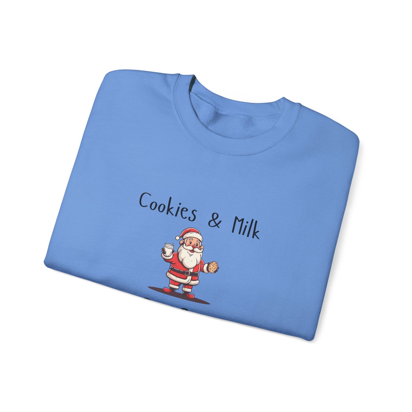 Cookies and Milk Santa Crewneck Sweatshirt