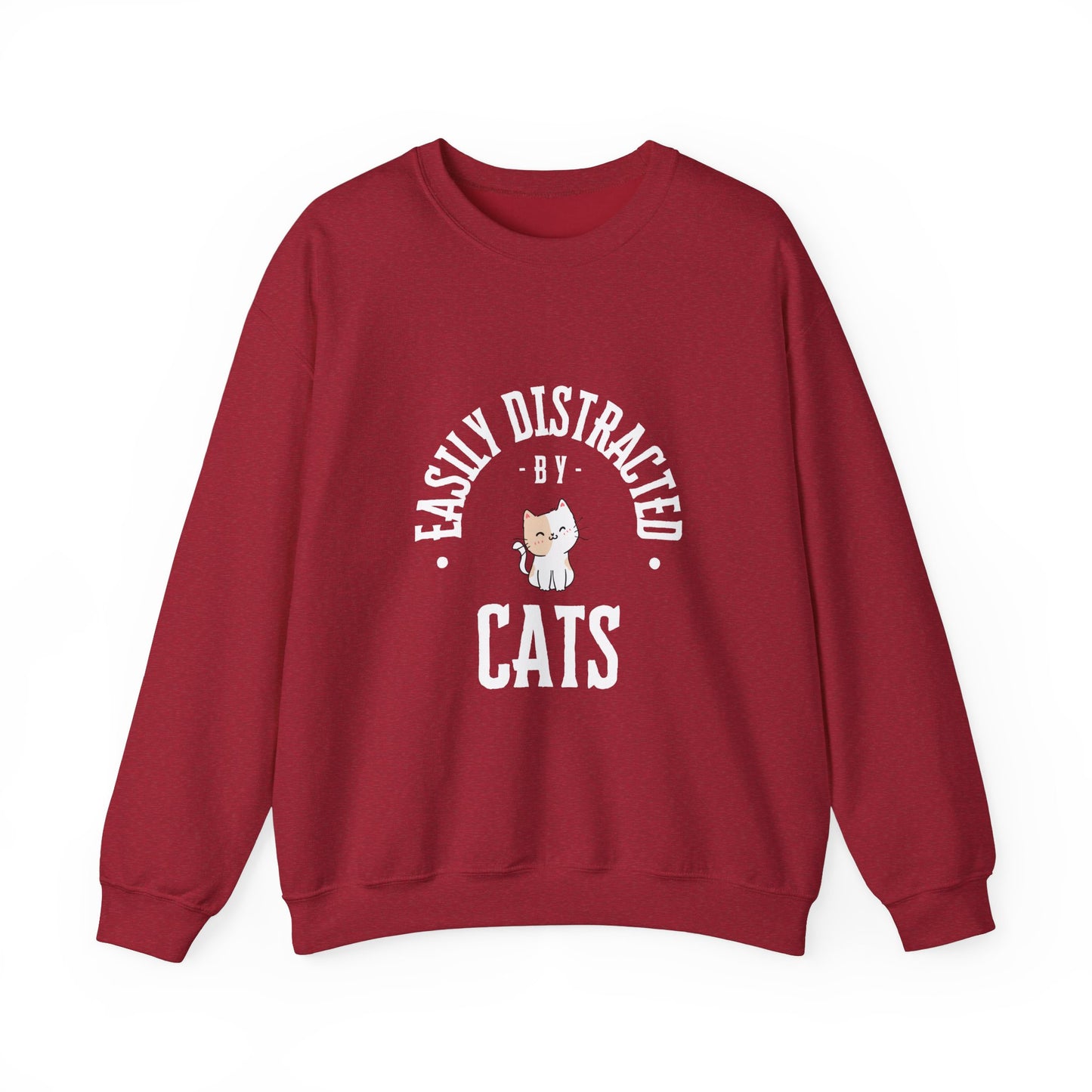 Easily Distracted By Cats Crewneck Sweatshirt