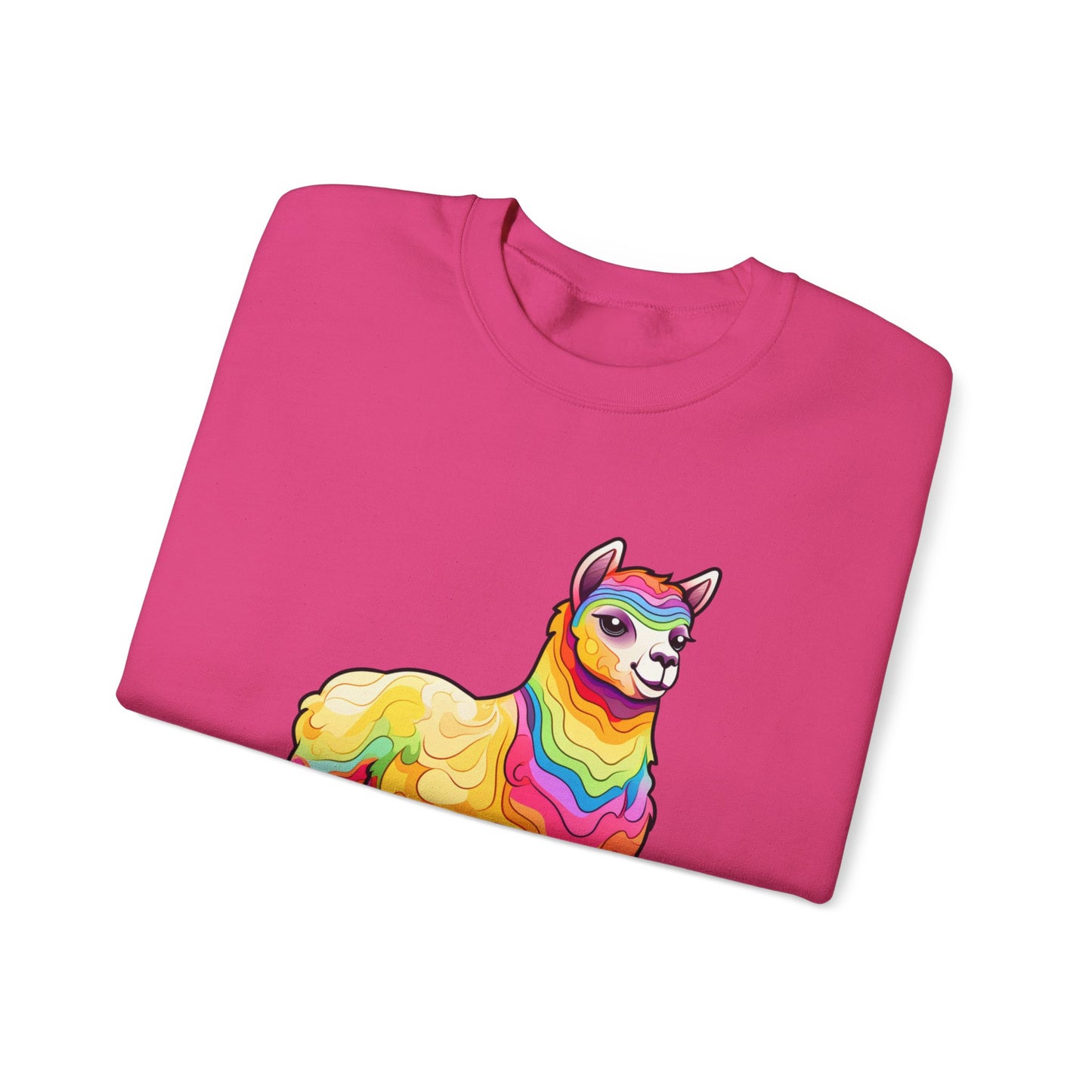 Colorful Llama Crewneck Sweatshirt